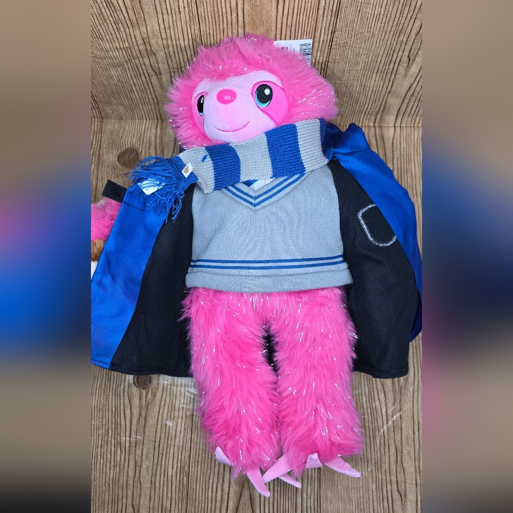 New Build-A-Bear Pink Sloth With Ravenclaw Costume‎ - Picture 9 of 12